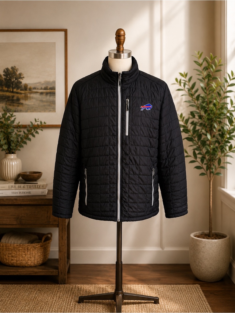 Buffalo Bills Cutter & Buck Rainer PrimaLoft Eco Packable Jacket Men’s XXXL NWT